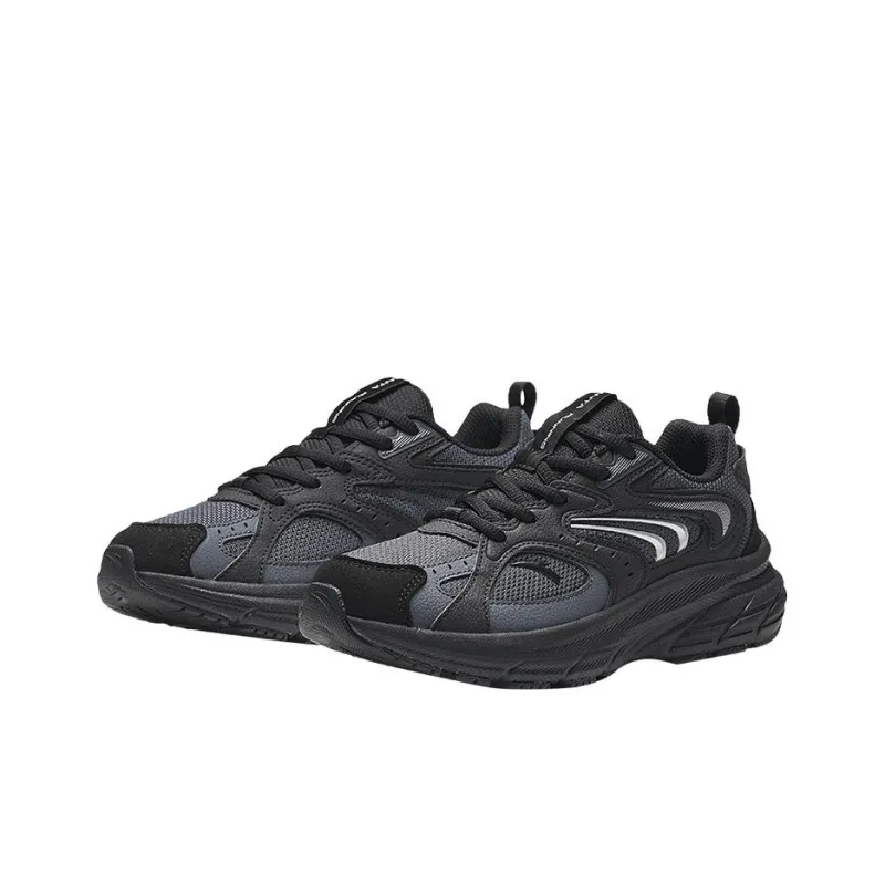 Anta AT956 Cushioning Anti Slip And Wear Resistant Low Top Retro Running Shoes Women's Black-2