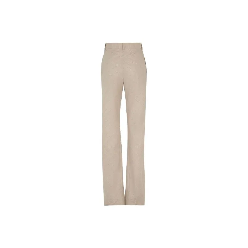 FENDI Mélange effect Straight leg Wool Trousers-1