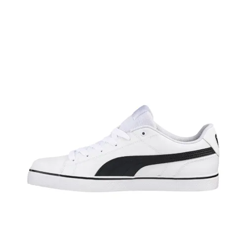 PUMA Court Point Skateboard Shoes Unisex Low-Top Black/White