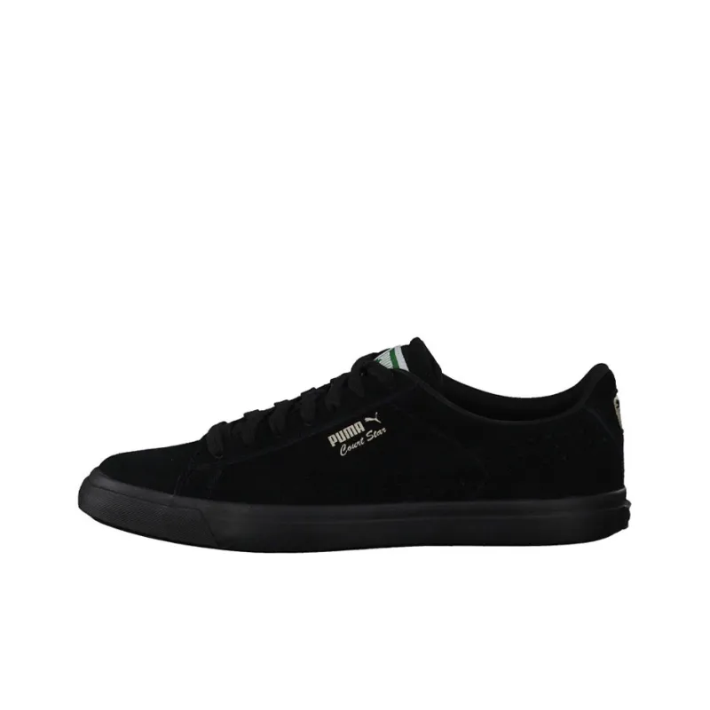 PUMA Court Star Trainers Vulc Suede Low-Top Skateboard Shoes Men's Black-0