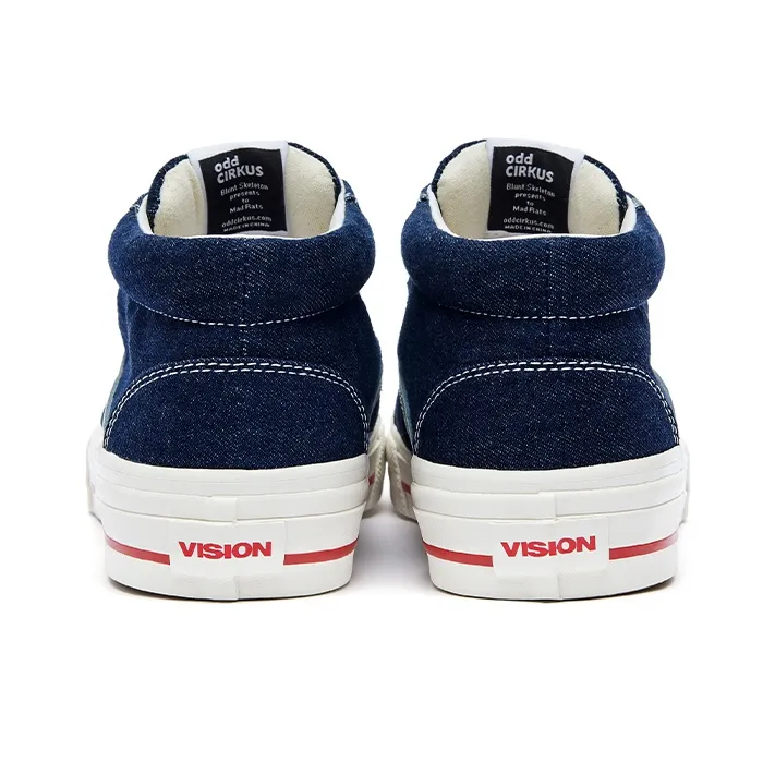 Odd CIRKUS x Vision Street Wear Astley Pro Mid-Top Skateboard Shoes Unisex Denim-4