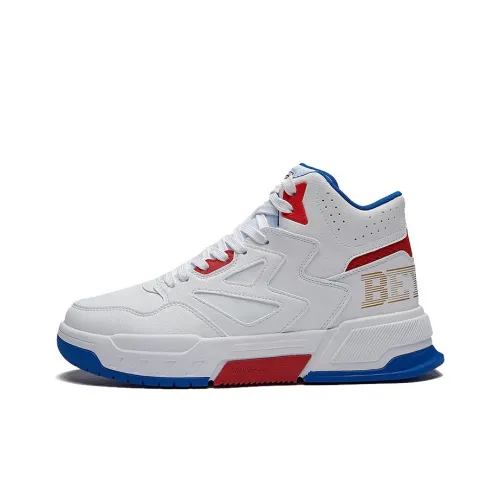 361° Warm Slip-Resistant High-Top Skateboard Shoes Men's White Blue