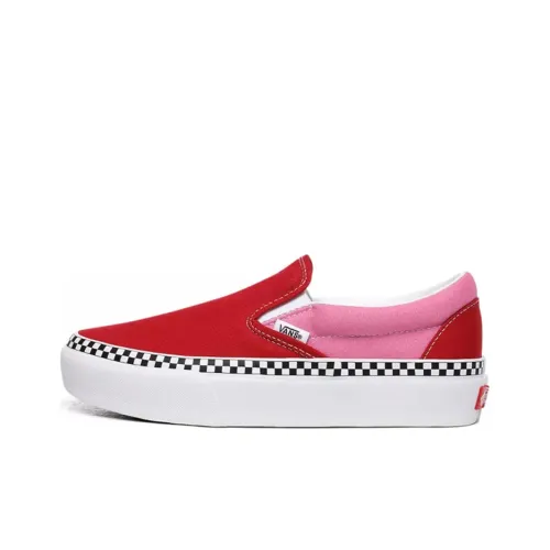 Vans Slip-on Skateboard Shoes Women's Low-Top Pink/Red