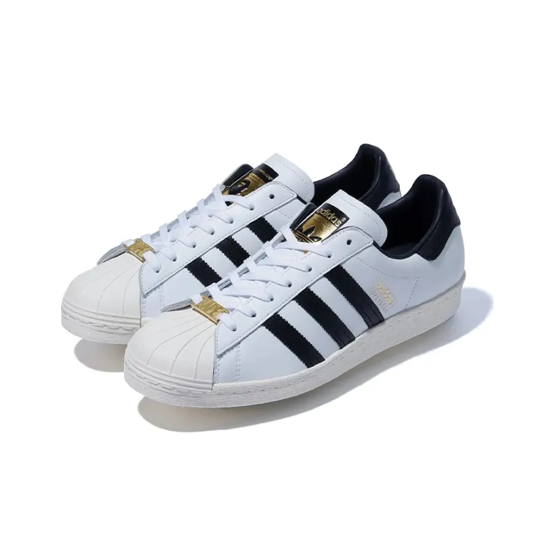 Adidas Superstar 80s Bape White Black-2