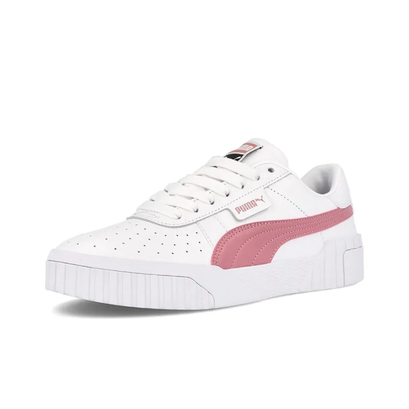 PUMA Cali Anti-Slip And Wear-Resistant Breathable Low-Top Skateboard Shoes Women's White Pink-2