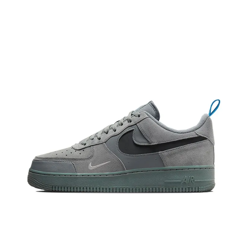 Nike Air Force 1 Low Cut Out Swoosh Grey-0