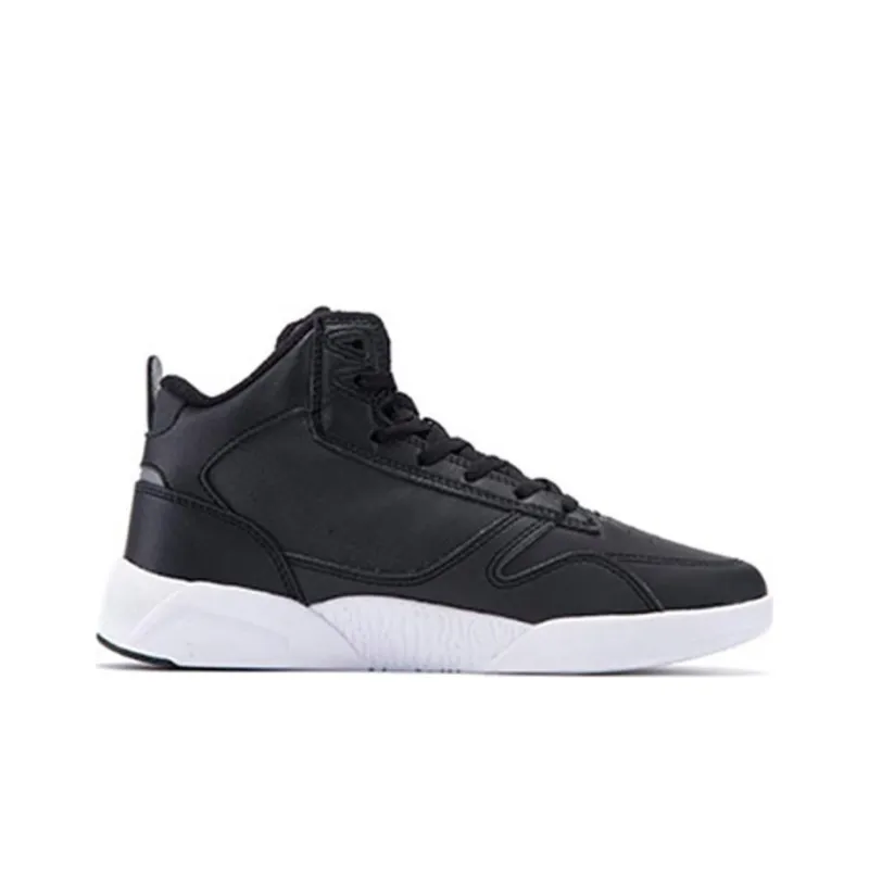 361° Thermal Slip Resistant Cushioning Abrasion Resistant Mid Top Winter Padded Skateboard Shoes Women's Black White-1