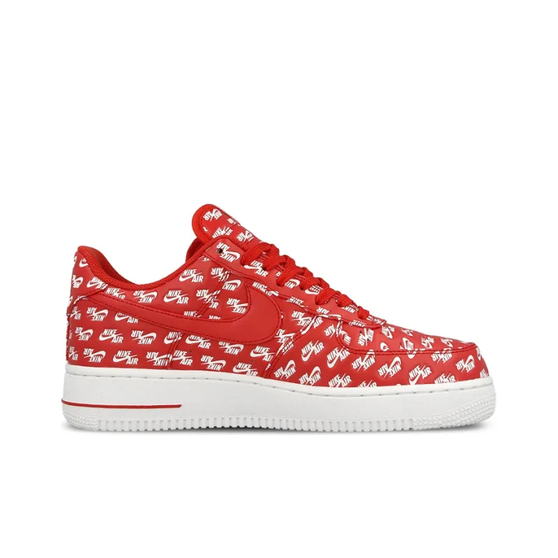Nike Air Force 1 Low All Over Logo Red-1