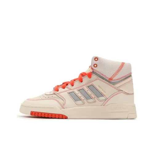 Adidas Originals Drop Step Skateboard Shoes Women's Mid-Top White/Orange