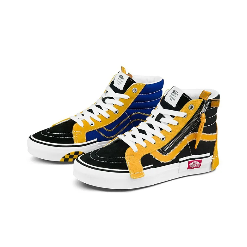 Vans Sk8 hi Reissue Cap Skate Shoes Black/Yellow-1