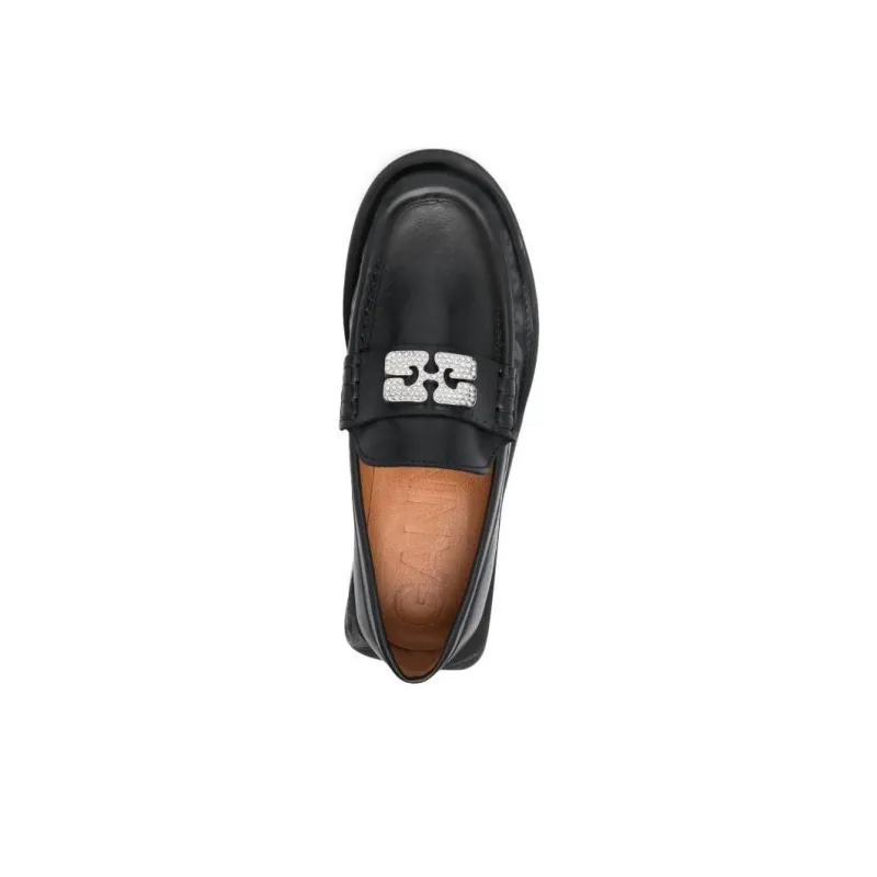 GANNI 30mm Logo-plaque Loafers-5