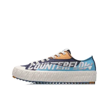 LiNing CF Slip Resistant Cushioning Low Top Skateboard Shoes Women's Blue