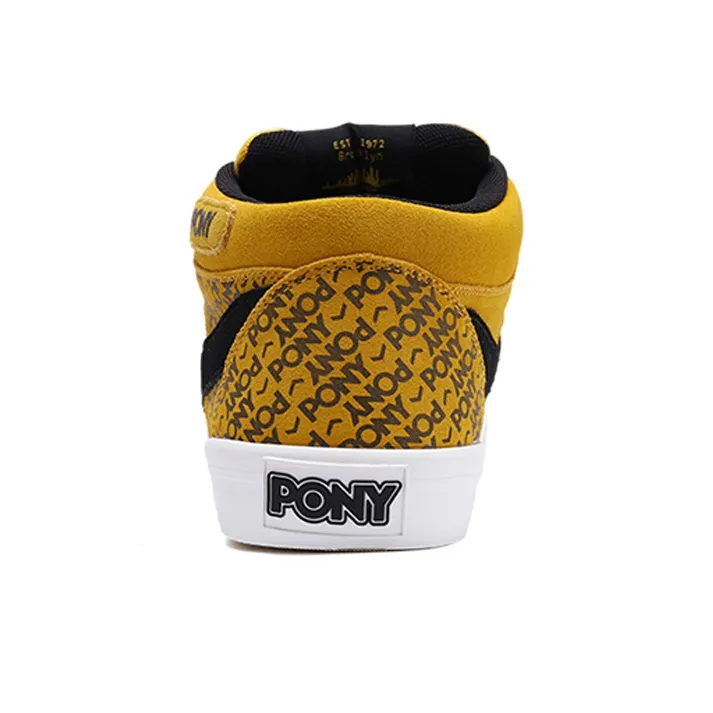 PONY Atop Low Top Skateboard Shoes Men's Yellow Black-4