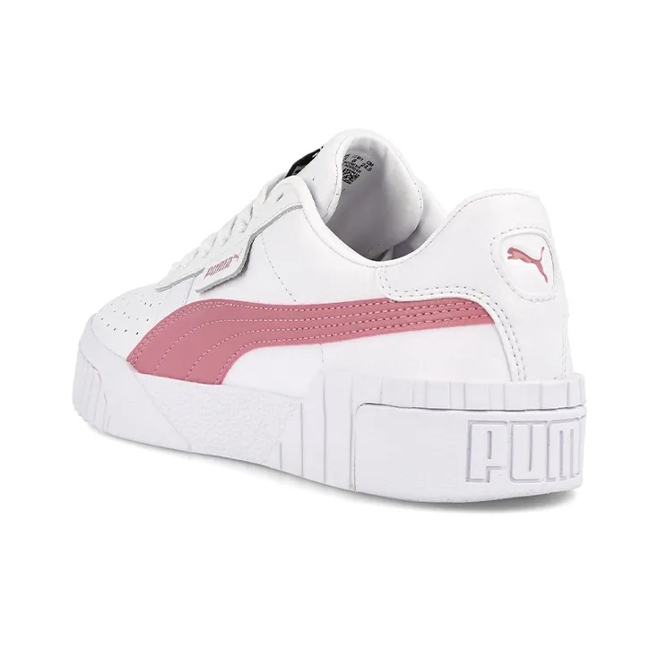 PUMA Cali Anti-Slip And Wear-Resistant Breathable Low-Top Skateboard Shoes Women's White Pink-3