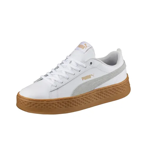 PUMA Platform Skateboard Shoes Women's Low-Top White