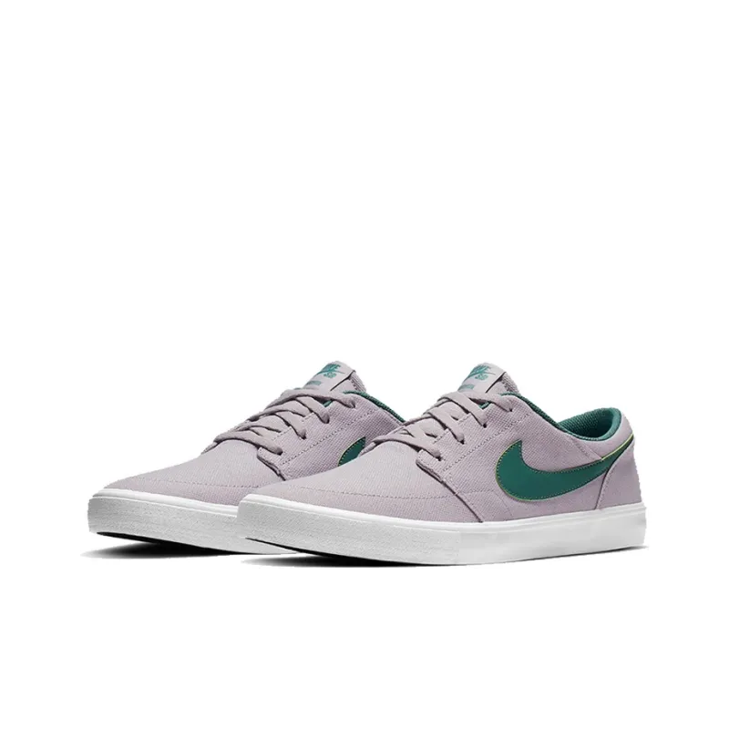 Nike SB Portmore II Solar CNVS Low-Top Skateboard Shoes Unisex Gray-2