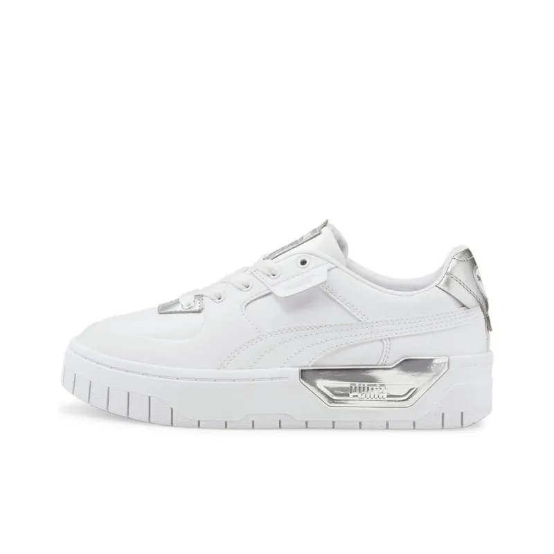PUMA Cali Skateboard Shoes Women's Low-Top White/Silver-0