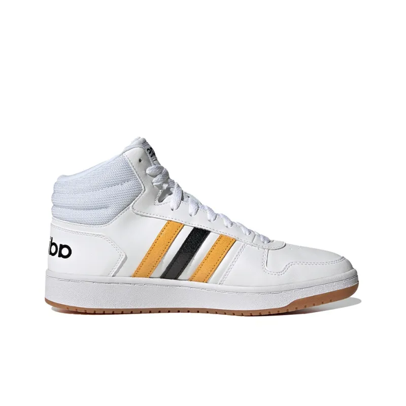 Adidas Hoops 2.0 Mid White Active Gold-1