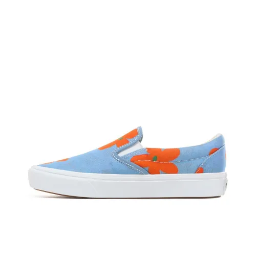 Vans Slip-on Skateboard Shoes Women's Low-Top Blue/Saffron