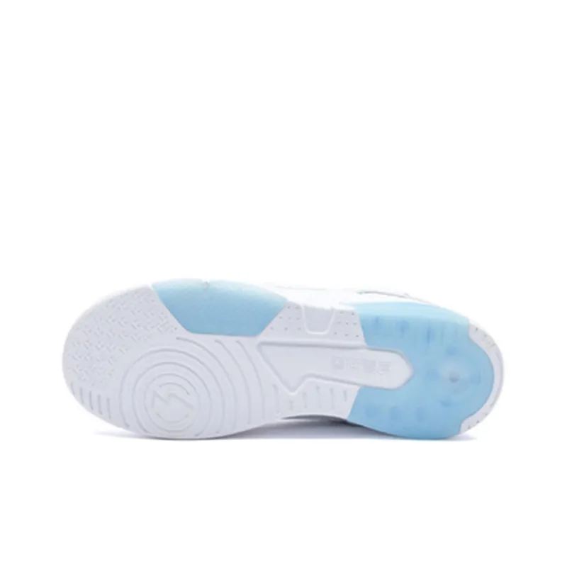 361° Coverage Thermal Slip Resistant High Top Winter Padded Skateboard Shoes White Blue-4