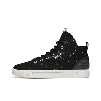 SNOOPY x Anta Anti-Slip Wear-Resistant High-Top Skateboard Shoes Women's Black