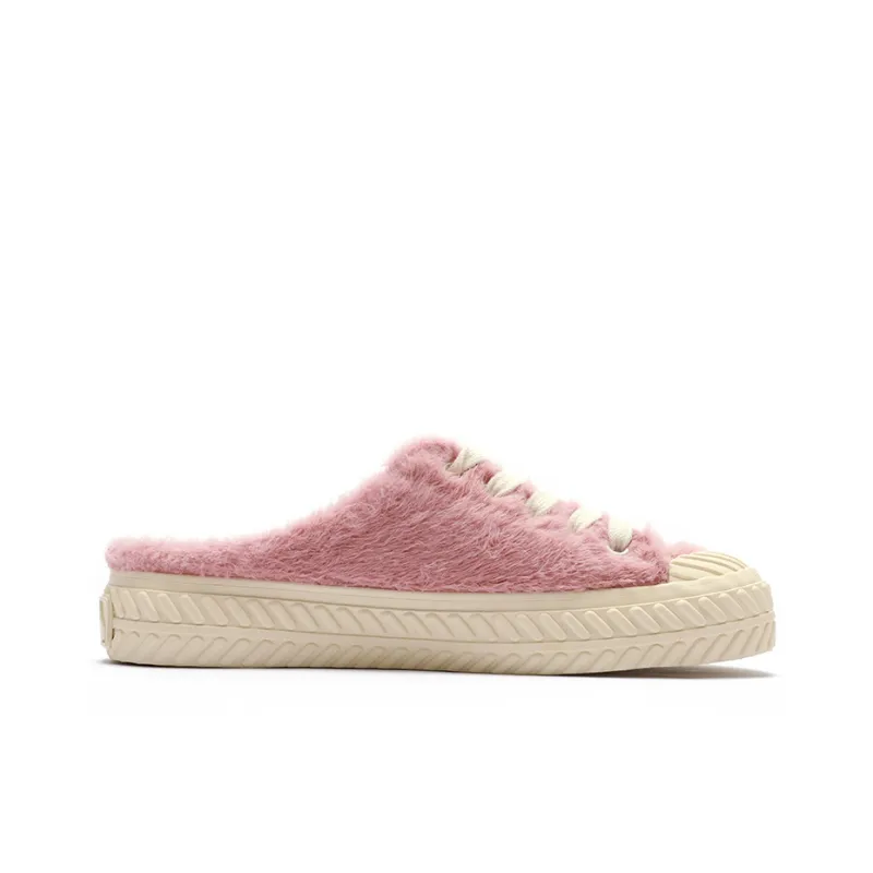 MLB Playball Mule Cushioning Lightweight Low Top Skateboard Shoes Unisex Pink White-1