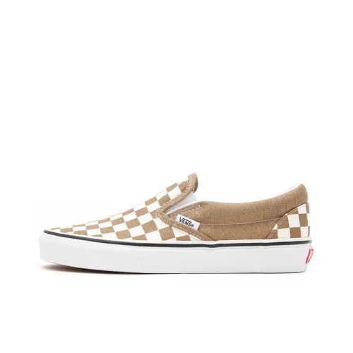 Vans Slip-on Skateboard Shoes Unisex Low-Top Brown/White