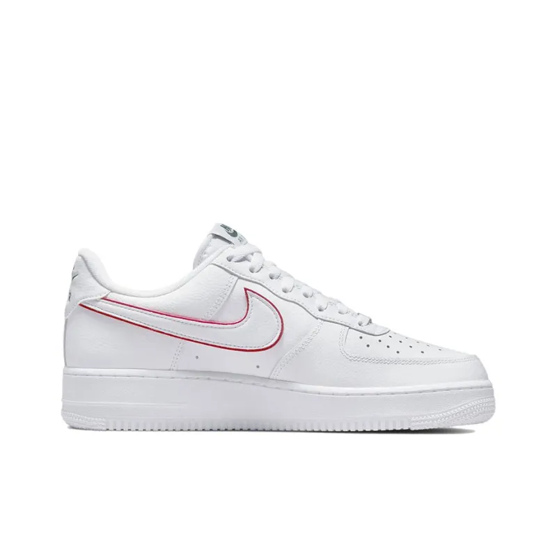 Nike Air Force 1 Low Just Do It White Noble Green Metallic Silver University Red-1