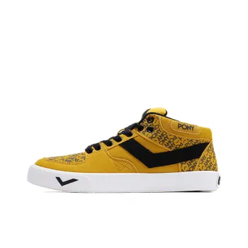 PONY Atop Low Top Skateboard Shoes Men's Yellow Black