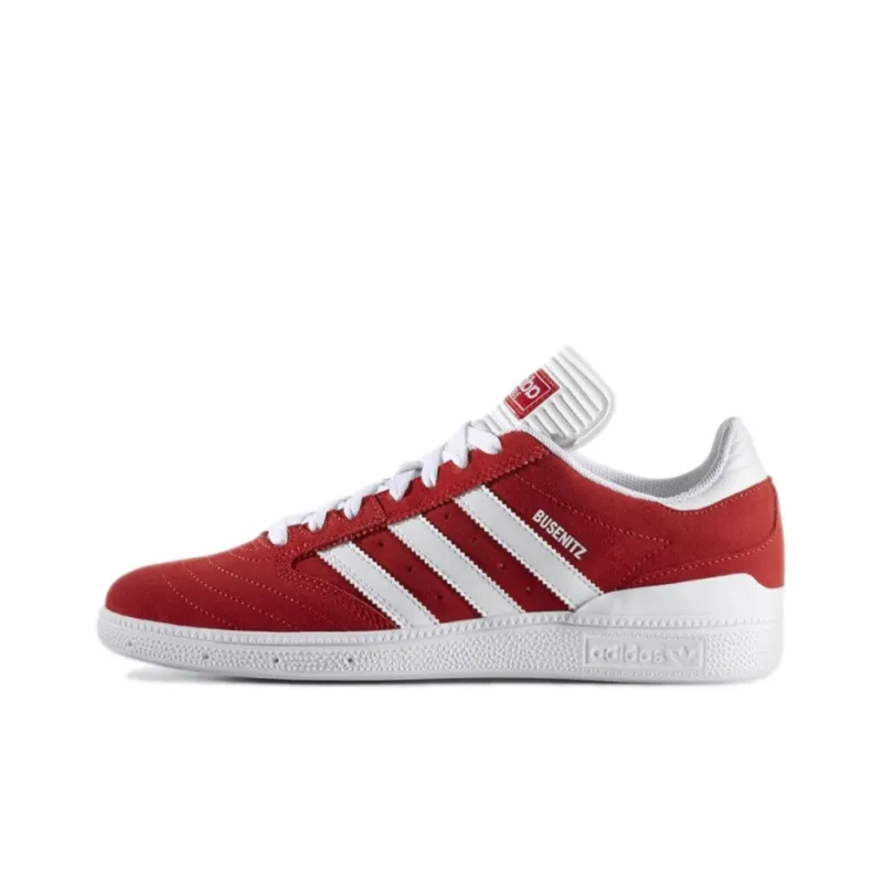 Adidas Originals Busenitz Pro Anti Slip Wear Resistant Low Top Skateboard Shoes Men's Red White-0