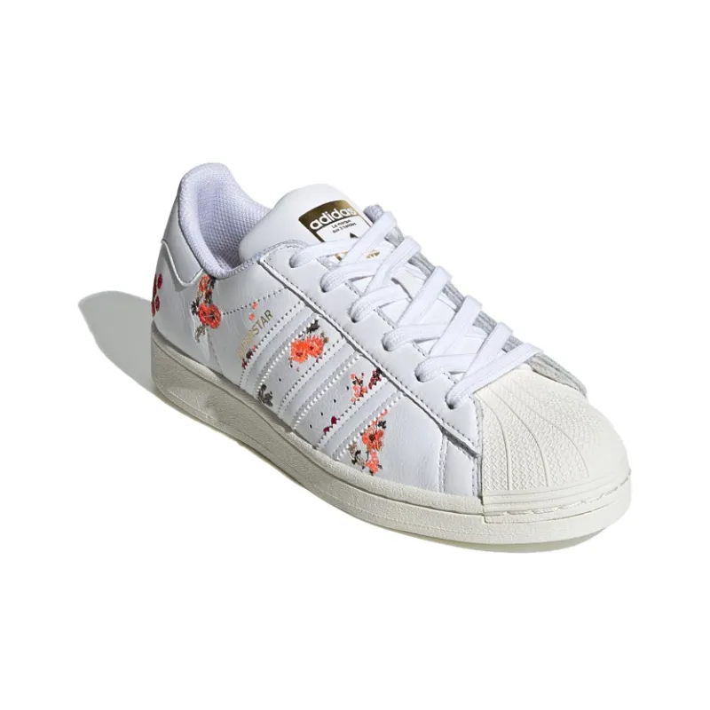 Adidas Originals Superstar White Floral Women's-2