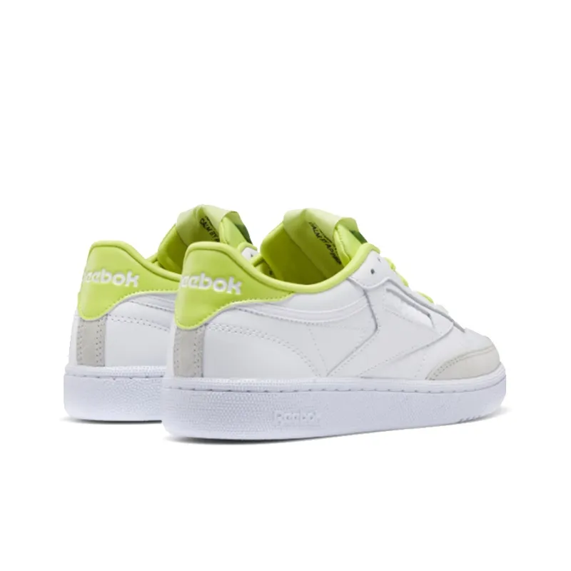 Reebok Club C85 'Cloud White Acid Yellow' Women's-4