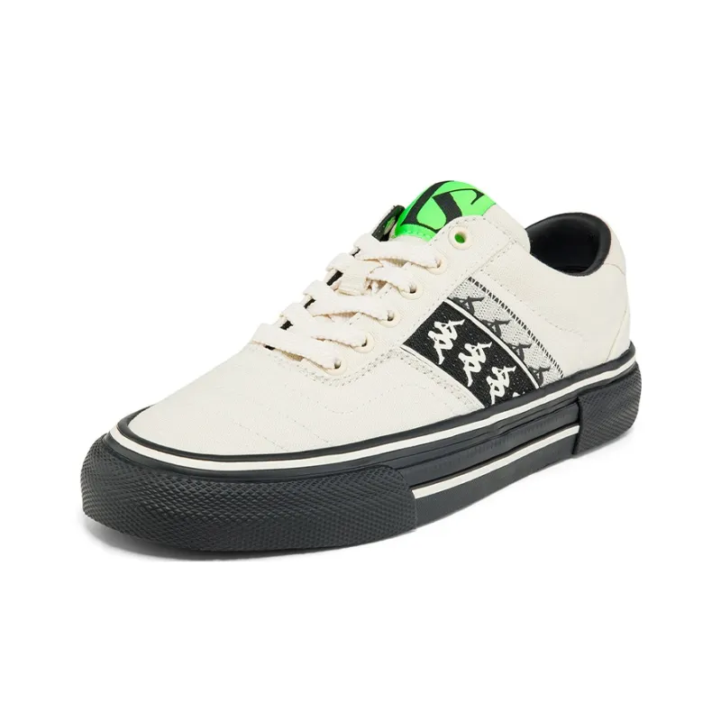 Kappa Breathable Low Top Skateboard Shoes Unisex White Black-1
