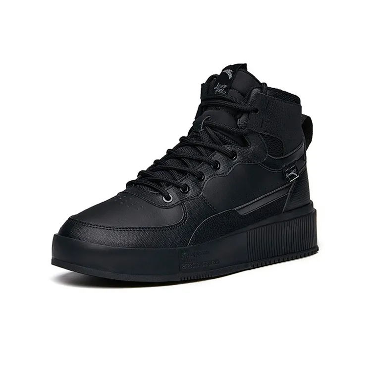 Anta Life Collection Mid Top Skateboard Shoes Men's Black-1