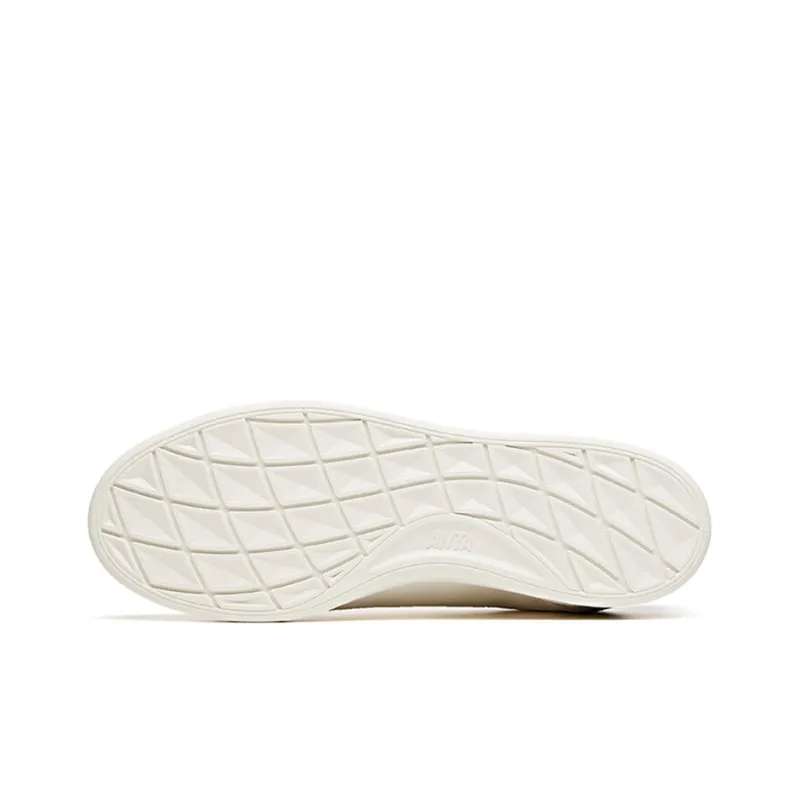 Anta Life Collection Coverage Thermal Slip Resistant Low Top Skateboard Shoes Men's White Gray-4