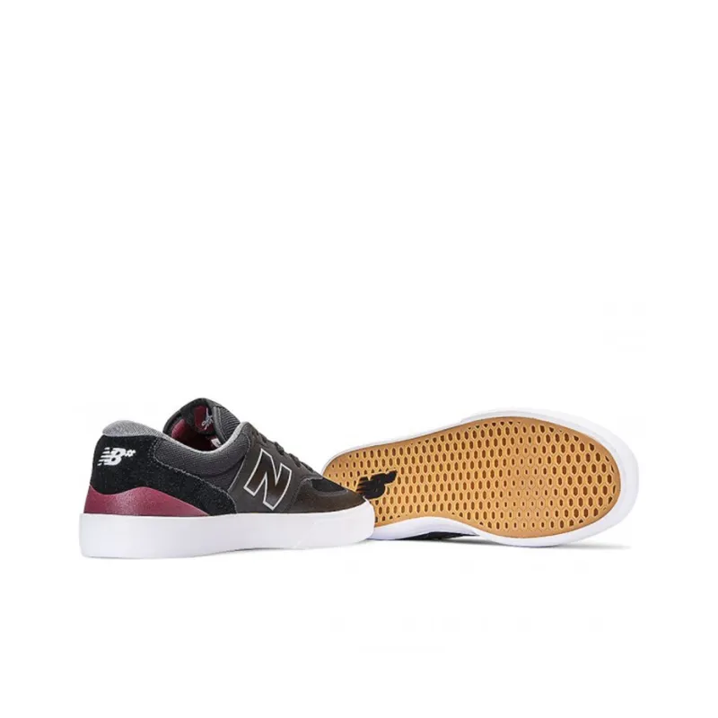New Balance NB 358 Skateboard Shoes Men Low-Top Gray/Black/Mercury Red-3