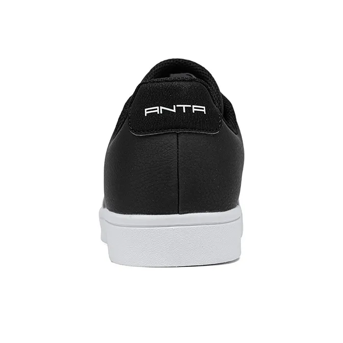 Anta Anti Slip Wear Resistant Low Top Skateboard Shoes Men's Black-5