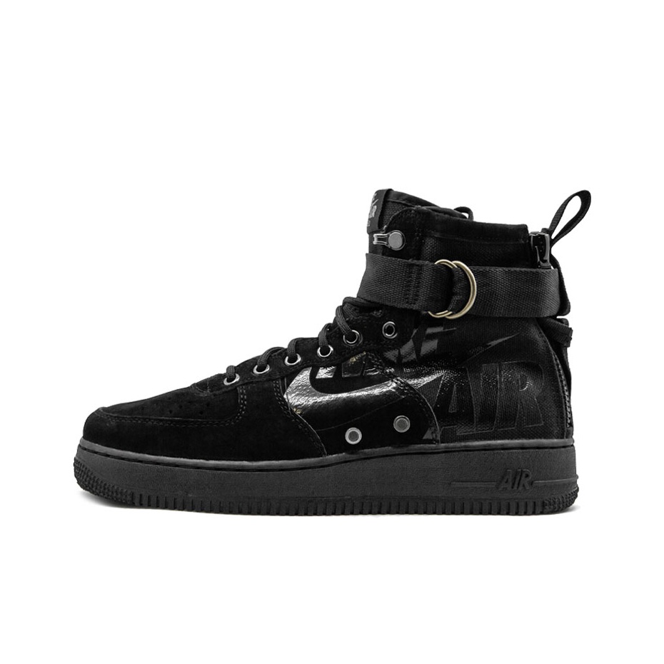 Nike sf air force 1 mid black and white hotsell