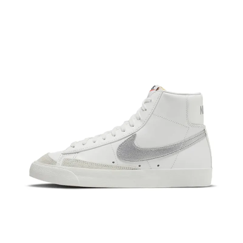 Nike Blazer Mid 77 White Silver Metallic Women's-0