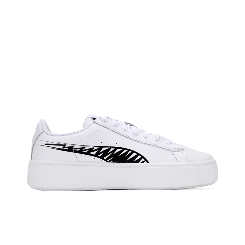PUMA Vikky Stacked L Sketch Sneakers White/Black Women's-1