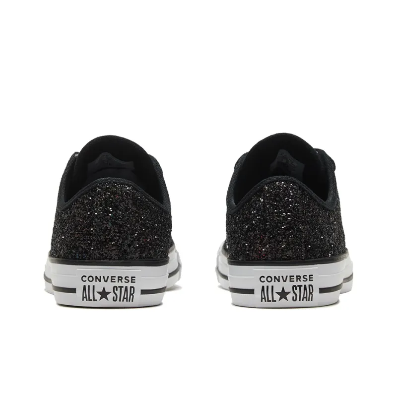Converse Women's Chuck Taylor All Star Low 'Glitter Shine Black' Women's-4