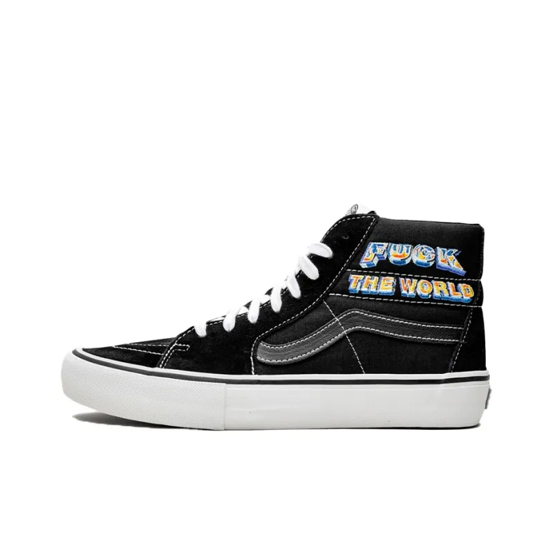 Vans Sk8 Hi Supreme Fuck The World Black-0