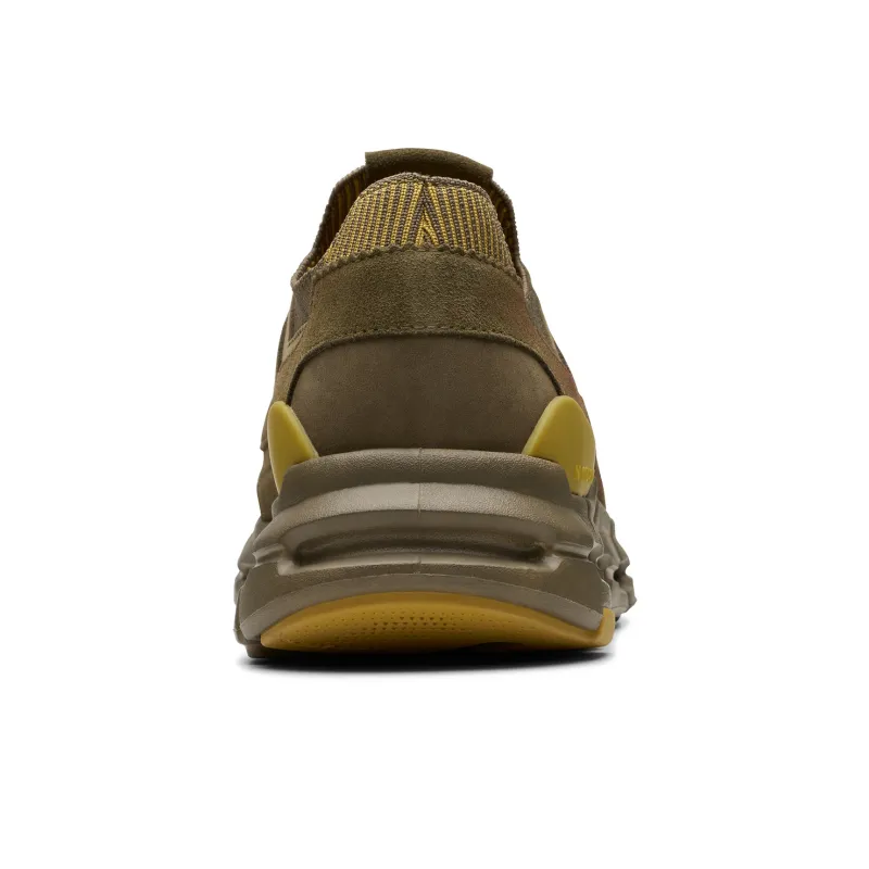 Clarks Nature Series Cushioning Breathable Height Increasing Low Top Casual Shoes Men's Olive Green-3