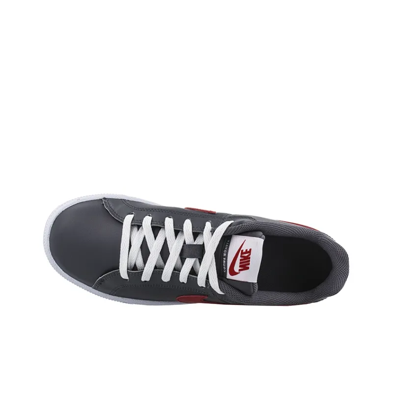 Nike Court Royale Slip-Resistant Cushioning Wear-Resistant Low-Top Skateboard Shoes GS Gray Red-3