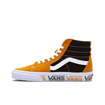 Vans Sk8 hi Black Yellow Splicing Unisex 'Sunflower Black'