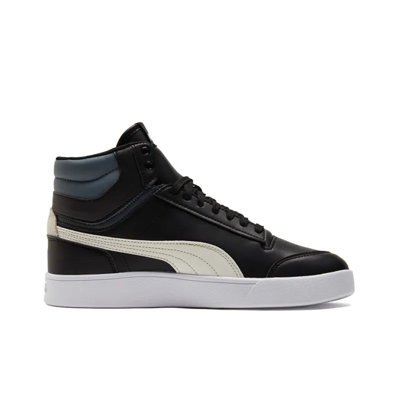 PUMA Unisex Shuffle Mid Top Sneakers Black/White-1