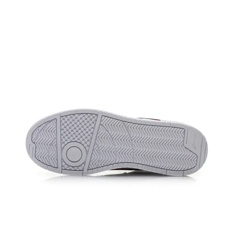 LiNing Anti Slip Wear Resistant Low Top Skateboard Shoes Men's White-4