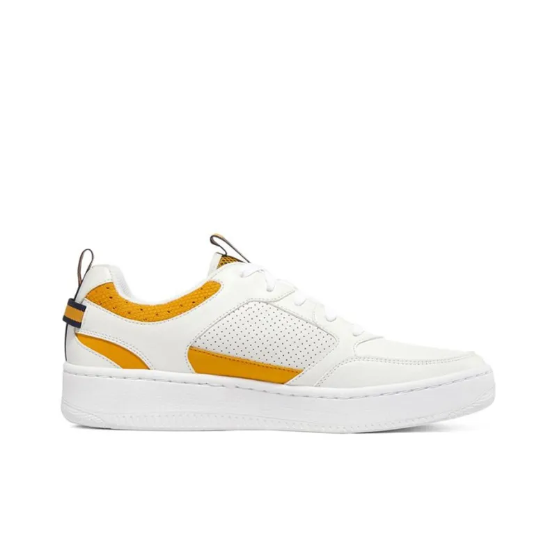 Skechers Sport Court 92 Anti Slip Wear Resistant Low Top Skateboard Shoes Men's White Yellow-1