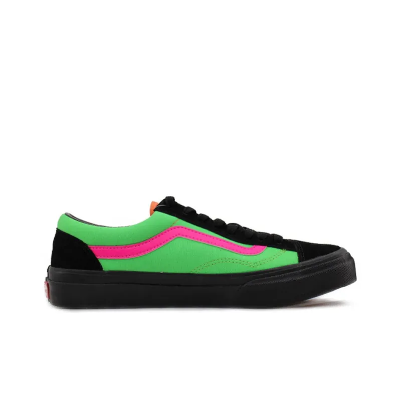 Vans Old Skool Anti-Slip And Wear-Resistant Lightweight Low-Top Skateboard Shoes Unisex Orange Black Green-1