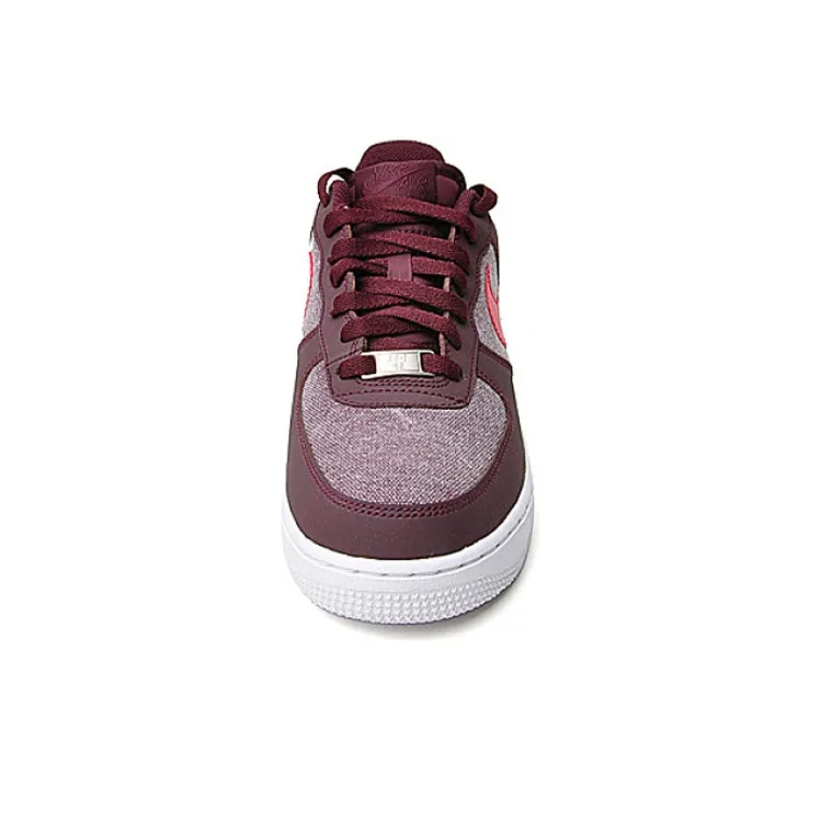Nike Air Force 1 Slip-Resistant Balanced Lightweight Low-Top Skateboard Shoes Men's Pig Liver Red-3